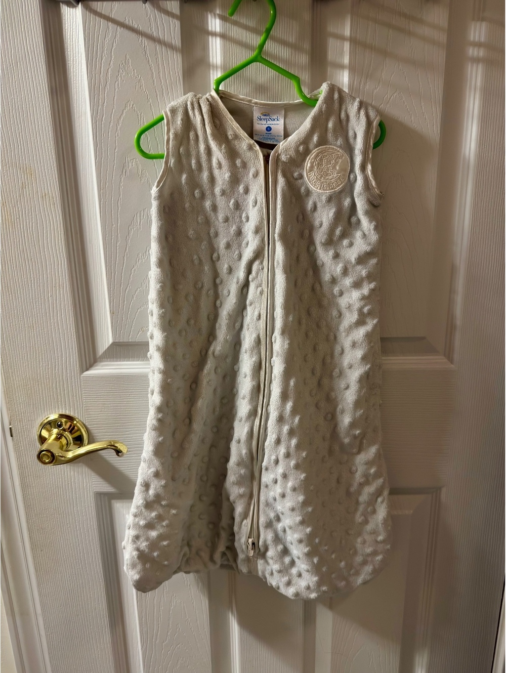 HALO SleepSack Plush Dot Cream Small 0-6M Wearable Blanket